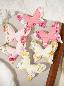 6pcs Double-Layer 3D Floral Butterfly Hair Clips, Fashion Accessories - Multicolor - View 3