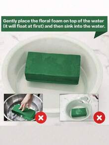 1/5/10片装干花泥花束包装材料吸水海绵泡沫插花保湿底座花泥块，情人节礼物 - A - 查看 11