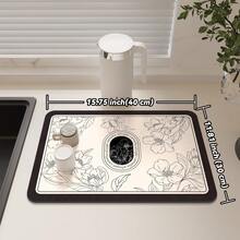 French Romantic Heat Insulation Pad, Kitchen Countertop Draining Mat, Quick Dry, Waterproof, Non-Slip, Easy To Clean For Coffee Machine - Mustard Yellow - View 16