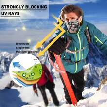 1pc Unisex Spring/Autumn Neck Gaiter Face Mask, Outdoor Cycling Balaclava Scarf, Multiple Patterns, Soft Texture, Elastic Breathable Fabric, Sun Protection, Dust-Proof, Windproof, Moisture-Wicking, Washable, Suitable For Outdoor Activities, Hiking, Fishing, Running, Cycling, Trekking In Spring And Autumn - Grey American Flag - View 3