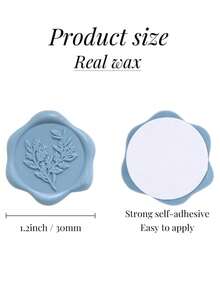 20/30/50/100 张蜡封贴纸，婚礼请柬信封封口贴纸，自粘信封封口贴纸，适用于婚礼、请柬、信封、礼品包装、圣诞节及其他场合。 - 霧霾藍 - 查看 11