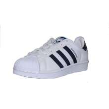 Adidas Superstar White Blue Striped Flowers Shoes S80481 - 彩色 - 查看 4