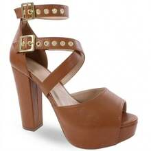 Women Heeled Sandals - Rust Brown - View 2
