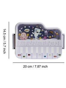 2件套卡通图案便当盒、吸管、水壶套装、午餐盒、沙拉盒、牛奶瓶 - 彩色 - 查看 7