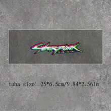 1pc Cyberpunk 2077 Car Sticker, Reflective Holographic Motorcycle/Laptop/Luggage Decal - 1pcs - View 7