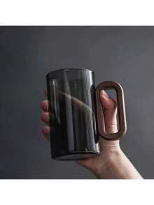 LAISONWARE 6件套高品质硼硅玻璃杯：耐热马克杯，饰以胡桃木纹，配有木质手柄 - 适合盛装茶、咖啡，是现代家居装饰的理想之选。生日、周年纪念、派对的理想礼物 | 男女通用 - 彩色 - 查看 8