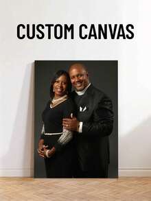 Customizable Photo Frame Canvas Art Prints, Suitable For Home Decor - Personalized Hanging Wall Art With Pine Wood Frame, Applicable For Living Room, Bedroom, Home Office - Fashionable Themed Art Canvas Wall Decor, Suitable For Anniversary, Pets, Couples - Selectable Frames, Multifunctional, Highly Decorative, Tea Room - 彩色 - 查看 3