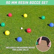 - Juego de bochas para Patio 90 mm 8 Bolas palino Caja y Cuerda de medición - Multicolor - Ver 2