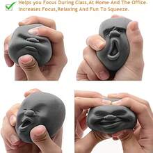 Soft, Fun And Exayggerated Face Squeezing Soft Toy With,Realistic And Surprising Shape It Can Be Freely Squeezed And Stretched,And Has A Slowly Rebounding Texture. For Anxiety Relief,Birthday,Christmas,Easter, Office, And Easter Egg Fillings(Random Packaging Bag) - Multicolor - View 2