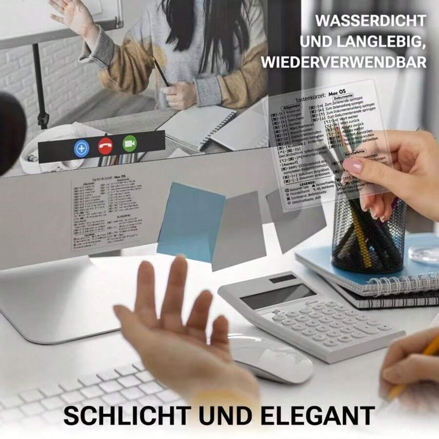 Keyboard Shortcut Stickers, Transparent PVC Material With High-Definition Printing, Waterproof And No Residue, Suitable For Office, Design, Programming And Other Scenarios To Provide Intuitive Guidance For Operation - View 1