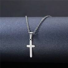 男士十字架吊坠项链，经典百搭简约日常佩戴，情侣礼物 - 十字架項鍊 - 查看 4