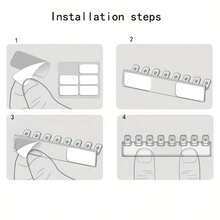 壁挂式透明亚克力首饰收纳挂钩 - 高强度抛光塑料壁挂挂钩，适用于耳环、戒指、手镯 - 节省空间，适用于浴室和卧室，简约装饰，首饰收纳，房间装饰，储物，6个/3个/10个装 - 無色 - 查看 10