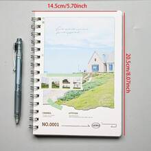 A5螺旋笔记本，66页，横格纸，加厚封面，办公用品，学生学习笔记本，烫金封面硬面笔记本 - A5 - 查看 15