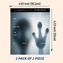 一套卡通外星人趣味图案键盘贴纸，适用于13.3英寸MacBook Pro，PVC材质，美化并保护笔记本电脑键盘，易于粘贴，尺寸为4.72x4.01英寸。 - 查看 9