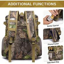 Laripwit 54/40 Cans Backpack Cooler Insulated Leak-Proof Large Cooler Backpack Double Deck Lunch Backpack Men Women - Soft Cooler Bag Tactical, Camping, Picnic, Beach, Hiking - Hai tầng - với dây đeo co giãn - Xem 6