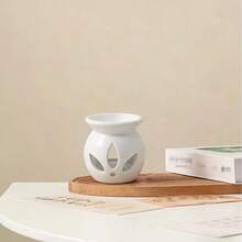 手工陶瓷香薰扩散器，营造卧室柔和氛围，黑白陶瓷精油炉 - 幸運三葉草 - 查看 4