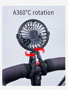 Portable Mini Fan With Flexible Tripod, USB Rechargeable Handheld Clip Fan With LED Night Light, 3 Speed Adjustable Silent Personal Cooling Fan For Travel, Desk, Car And Camping, Handheld Portable Fan With Flexible Tripod, Octopus Fan, Commencement, Congrats Grad, Portable Tools, Summer Essentials, Summer Portable - Octopus Fan - View 9