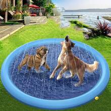 Outdoor Pet Water Sprinkler Mat, Pet Beach Toys, Yard Toys, Thick Durable PVC Material, Pet Outdoor Water Play Toys - Multicolor - View 2