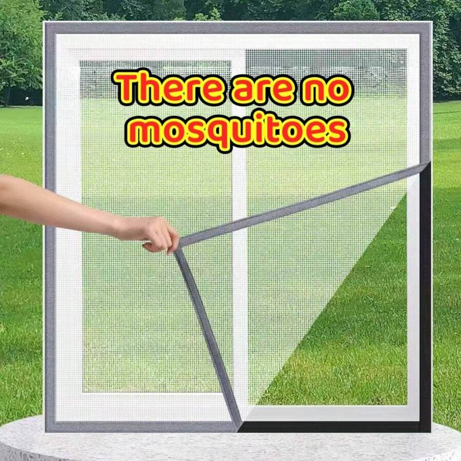 Cửa lưới màu xám dễ lắp đặt, giúp ngăn ngừa muỗi và côn trùng vào mùa hè. - cửa sổ màn hình xám - Xem 1