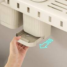 多功能厨房刀架，免钻孔壁挂式刀具收纳整理架，带筷子架 - 彩色 - 查看 4