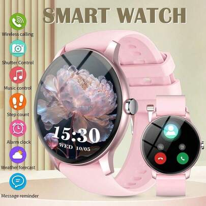 2026新款多功能智能手表，支持通话、音乐模式、触屏运动模式、自定义表盘、信息提醒、来电显示，男女皆宜的完美礼物