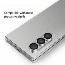 High-Definition Lens Protection Film Set, Ultra-Thin Aluminum Alloy Frame With Tempered Glass Surface, Scratch And Shock Resistant Rear Camera Cover, For Samsunxy S26 Ultra 25 Ultra S24 Ultra S23 Series (S23/S24/S25/S26/S24/S23), With Positioning Plinstallation And Bubble-Free - Silver - View 4