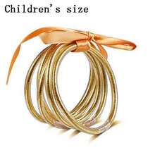 5pcs Mixed Glitter Filled Bracelets - Soft Glitter Silicone Shiny Color Bracelets - Children's Size - View 19