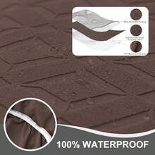 Genina Funda impermeable para silla reclinable fundas elásticas para sofá reclinable con bolsillos fundas lavables para sofá reclinable Lazy Boy protector de sofá a prueba de fugas para niños - Chocolate - Ver 3