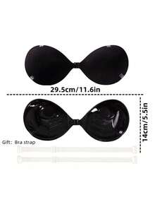 1pc Palm-Shaped Silicone Invisible Bra, Push-Up 3cm Thick Padding, Strapless Breast Pads Suitable For Large And Small Chests, Perfect For Daily Wear, Wedding Dress, Evening Gown, Party - Multicolor - View 8