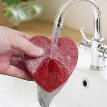 Bộ 1/3/6/12 miếng bọt biển nhà bếp hình trái tim hai mặt - Thích hợp để rửa chén, nồi, chảo và vệ sinh nhà cửa nói chung, kèm theo nước rửa chén. - Nhiều màu - Xem 8