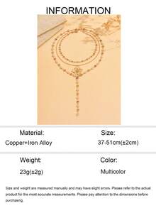 3pcs/Set Vintage Versatile Colorful Butterfly & Faux Pearl Y-Necklace, Fashionable Gold Flower Pendant Design Jewelry For Women, Suitable For Daily Wear, Dates, Parties, Music Festivals. The Butterfly Chain Colors Are Random. - Multicolor - View 5