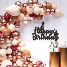 1 pièce Décoration murale en bois découpée de style moderne "Joyeux anniversaire", idéale pour les célébrations de fête, les accessoires d'arche de ballons, les anniversaires, la décoration murale de la maison et les fournitures de fête. - Multicolore - Voir 6