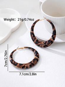 1 Pair Colorful Hoop Earrings For Women - Multicolor - View 3
