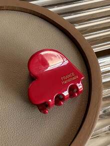 1pc/4pcs/6pcs Cute Heart Shaped Acrylic Hair Clips - Mini French Style Hair Clips, Strong Non-Slip Grip Suitable For Fine & Thick Hair, Daily Wear & Gift - Multicolor - View 12