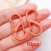 10pcs Colorful S Carabiner Clips Spring Loaded Quick Hook Keychain Backpack Bag Charm DIY Craft Accessories 14x33mm - Buckle - View 22