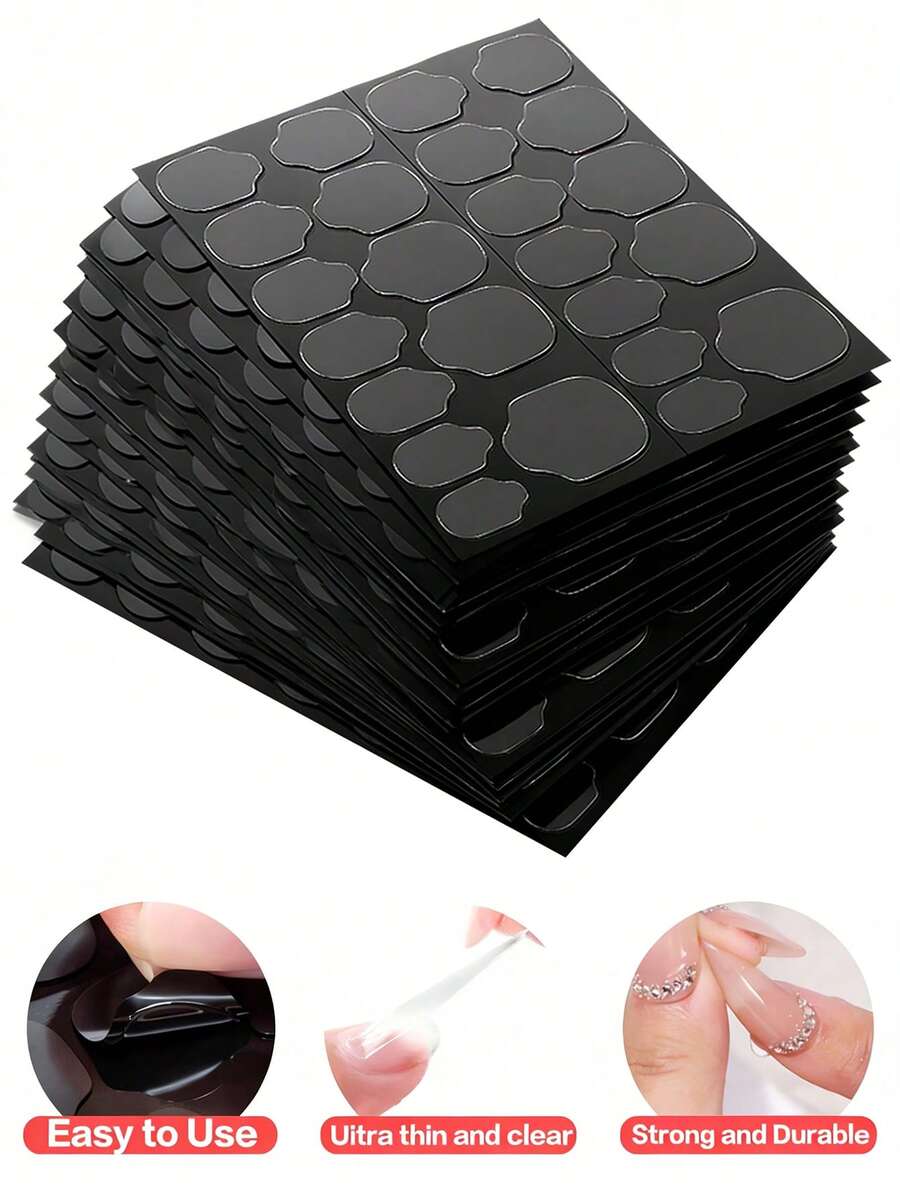 480片新款果冻凝胶美甲贴纸，UV果冻美甲贴纸，双面果冻按压式美甲贴纸，UV固化美甲凝胶，不脱落，持久耐用，可搭配假指甲使用，需固化