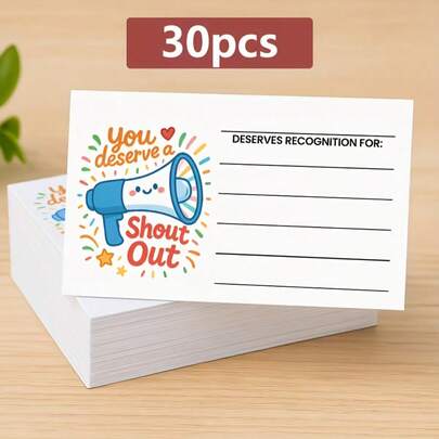 60 Pcs Positive Encouragement Cards For Teachers, Students, And Staff - You Deserve It! Colorful Motivational Thank You And Recognition Cards | Suitable For Classroom, Office Team Rewards, School Bulletin Boards, And Employee Appreciation