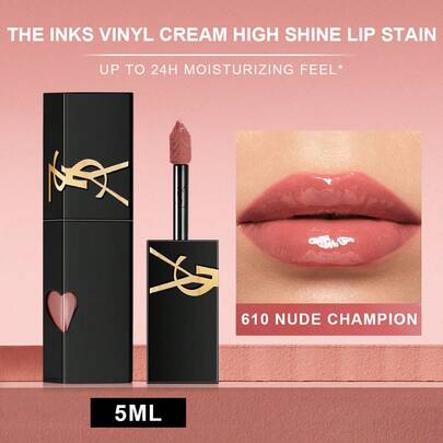 Yves Saint Laurent YSL THE INKS VINYL CREAM HIGH SHINE LIP STAIN -610 - Nude Champion - 5.5ml/0.18 Fl Oz
