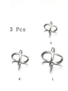 3pcs Women Scarf Clips Set - Multicolor - View 4