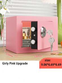 1pc Multi-Functional Fireproof Safe Box, Steel Security Lock Safe Box, Small Hidden Safe Box, Can Store Cash, Jewelry, Important Documents - 9.06*6.69*6.69 Inches, Upgraded Lock Core For More Refined Safety, Safe In Cabinet, Safe On Desk, Car Safe, Fireproof & Anti-Theft, Private Tool For Managing Important Documents, Jewelry, Cash - Coin Payment - View 14