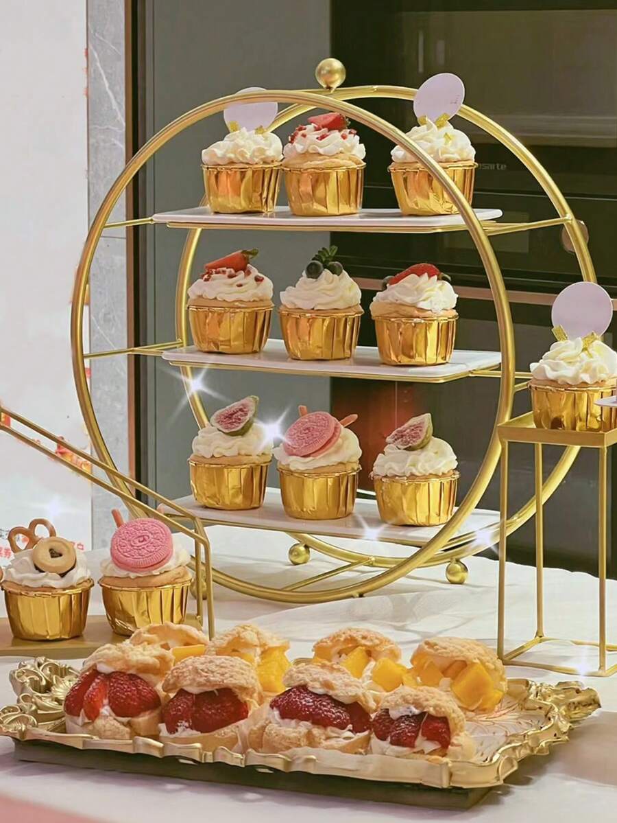 50 khuôn lót bánh muffin và cupcake màu vàng, chịu nhiệt, thích hợp cho quầy tráng miệng đám cưới, tiệc tùng và các buổi họp mặt ngày lễ. - Nhiều màu - Xem 1