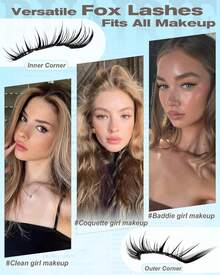 Wispy Manga Fox Eye Cluster Lashes - Natural & Spiky Individual Lash Extensions For Daily Wear - Foxy Manga Lash Clusters - View 4