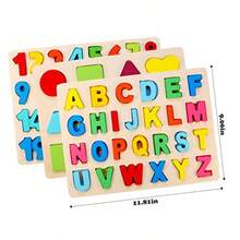 GmfsfhtWooden Puzzles For Toddlers LENNYSTONE Wood Alphabet Number Shape Puzzles Preschool Learning Toys For Boys Girls Ages 2 3 4 5 Year Oldshdnddg - Learningpuzzlesset1 - View 8