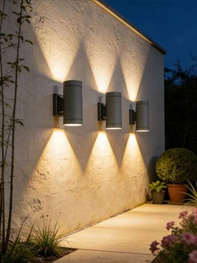 GX53 LED Outdoor Aluminum Cylinder Wall Lamp, Single/Double Head, Cylindrical Appearance, Illuminating Entrance Light, Indoor Decorative Light, Suitable For Outdoor Balcony/Stairs/Street/Indoor/Garden/Living Room/Bathroom/Kitchen/Bedroom/Corridor/Hallway/Interior Wall/Exterior Wall