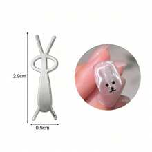 Nail Art Mold Set, Including X-Shape, V-Shape, Heart-Shape, Rabbit Shape, Folding Rabbit Shape And Different Size Hollow Molds, Can Create 3D Cat Eye Effect, Easy To Use, Suitable For Beginners, Applicable For Nail Salons, Home, Studio, Travel, Great Gift For Beginners, Enthusiasts, Artists, Ladies On Christmas, Birthday, Valentine's Day - Multicolor - View 9