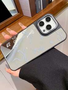 1个全新创意镜面手机壳，饰有蝴蝶结、玫瑰和线条图案，兼容 17 Pro AMX/17 Pro/AIR/16 Pro Max/16 Pro/16/16e/15 Pro Max/15/15 Pro/14 Pro Max/14 Pro/14/13 Pro Max/13 Pro/13/12 Pro Max/12 Pro/12/11 Pro Max/11/11 Pro/XS Max/XR/IX/XS - 彩色 - 查看 4