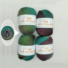 4 X 50g Gradient Rainbow Knitted Yarn, Fresh And Bright 100% Knitted Warm Yarn, Suitable For Sweater Knitting, Christmas Scarf Crochet, New Year's Gift, Home Decor DIY - A - View 27