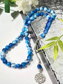 1条45颗渐变单串吊坠手链念珠，男女通用 - 彩色 - 查看 9