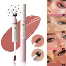 YOUNG VISION 4 Colors Instant Natural Realistic Freckles, Waterproof & Sweatproof Versatile Formula For Multi-Use On Eyes Cheeks Lips, Liquid Blush & Freckle Stamp Pen Perfect For Wild Sunburn Makeup, Daily Streetwear/Dates/Parties. - 彩色 - 查看 1