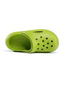 Kids Fashionable Versatile Durable Breathable Hollow Clogs, Children Beach Sandals, Kids Sandals - Green - View 10